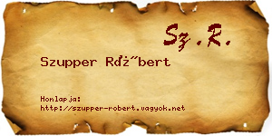 Szupper Róbert névjegykártya
