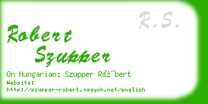 robert szupper business card